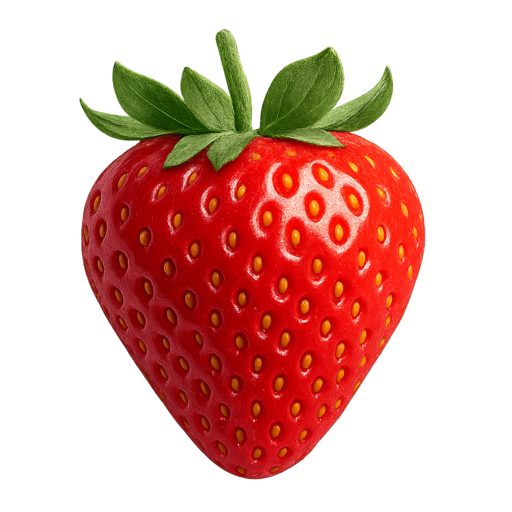 PhotoCal strawberry mark on a transparent background