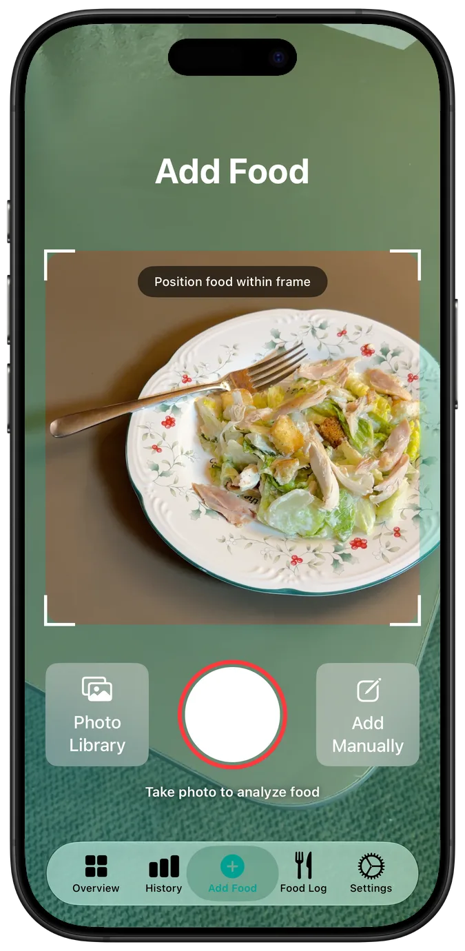 Add food screen