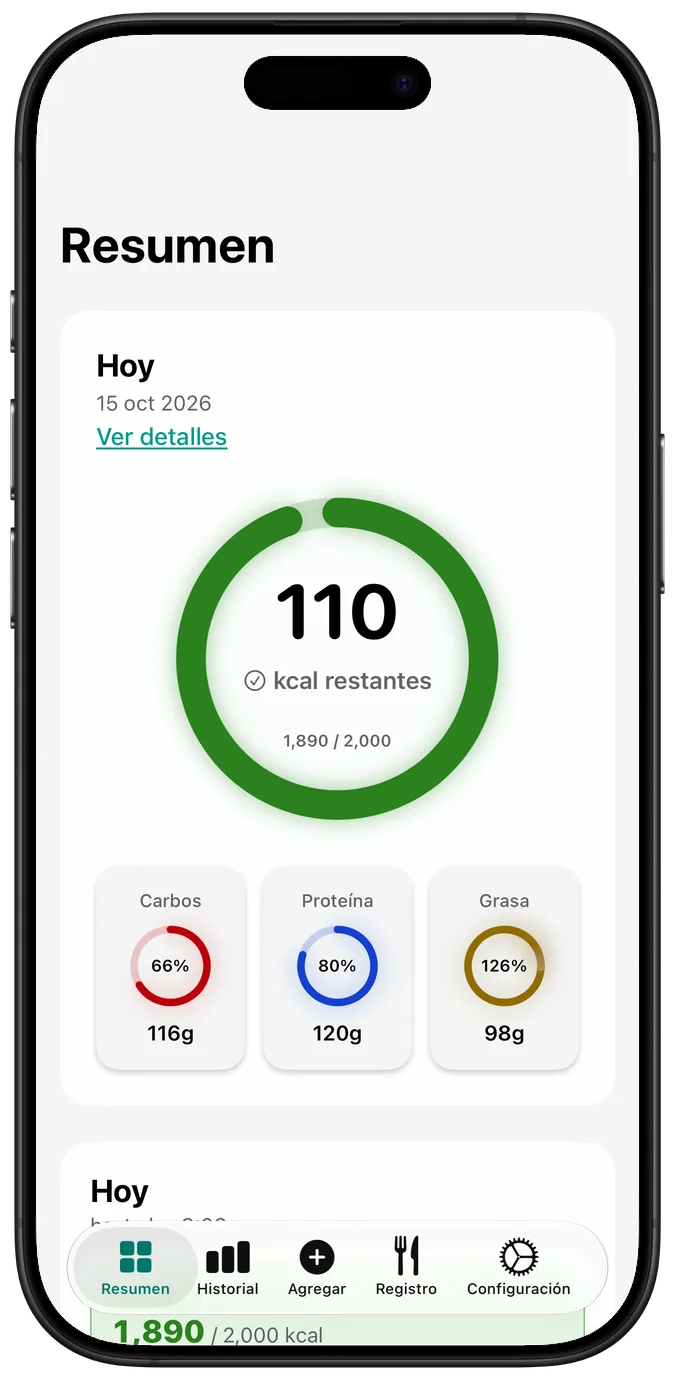El resumen con “Aumentar el contraste” activado, sus anillos en colores más intensos