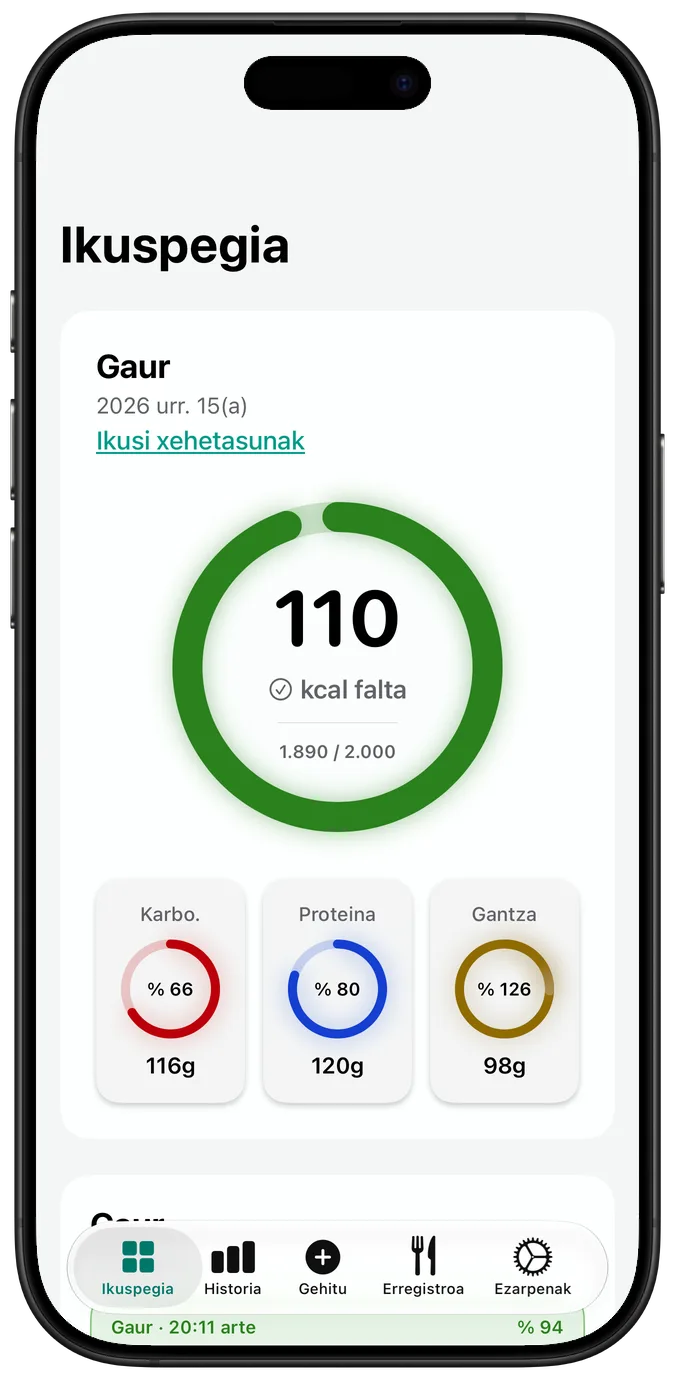 Ikuspegia Handitu kontrastea (Increase Contrast) aukera aktibatuta, eraztunak kolore biziagoetan