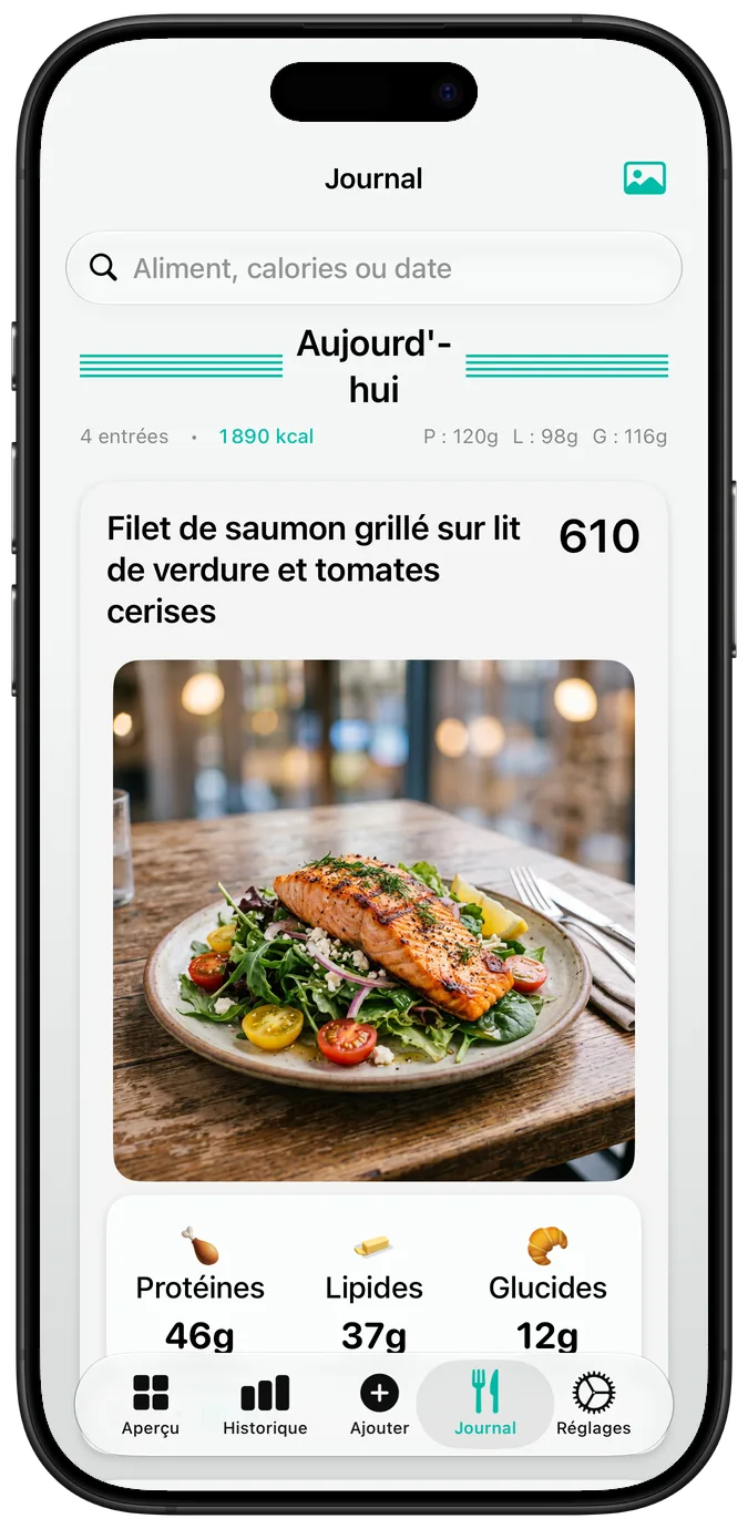 Journal alimentaire avec photos