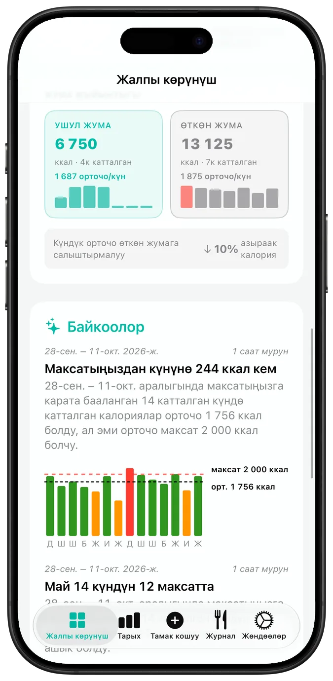 Акыркы аракеттер календары: ар бир күн белги, эскертүү үч бурчтугу же кайчылаш белги менен белгиленген, астында учурдагы жана мыкты катар