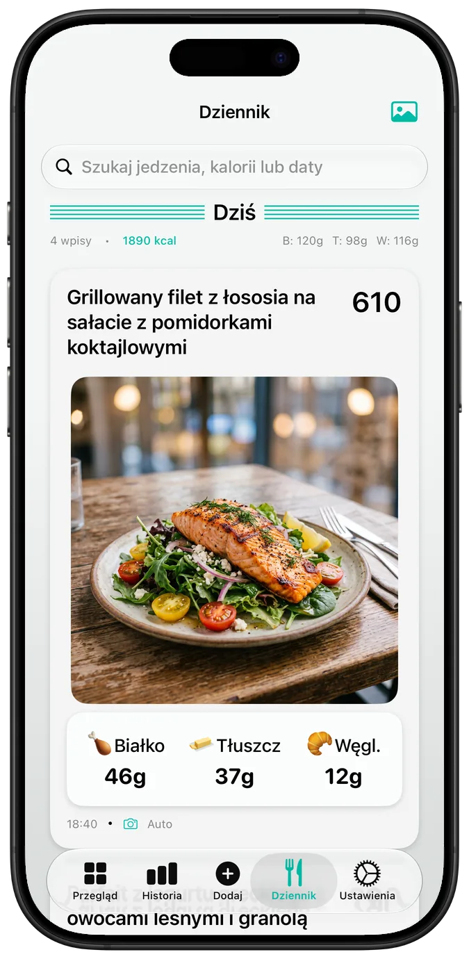Dziennik jedzenia ze zdjęciami