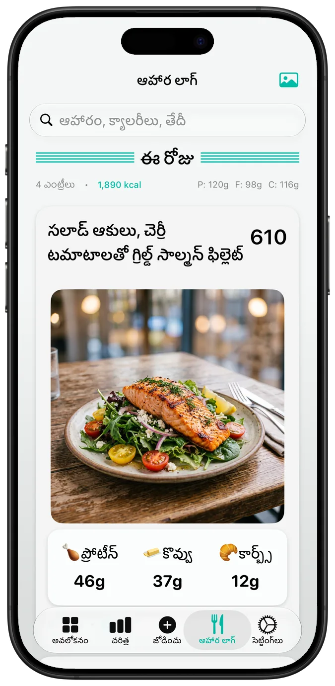 ఫోటోలతో ఆహార లాగ్